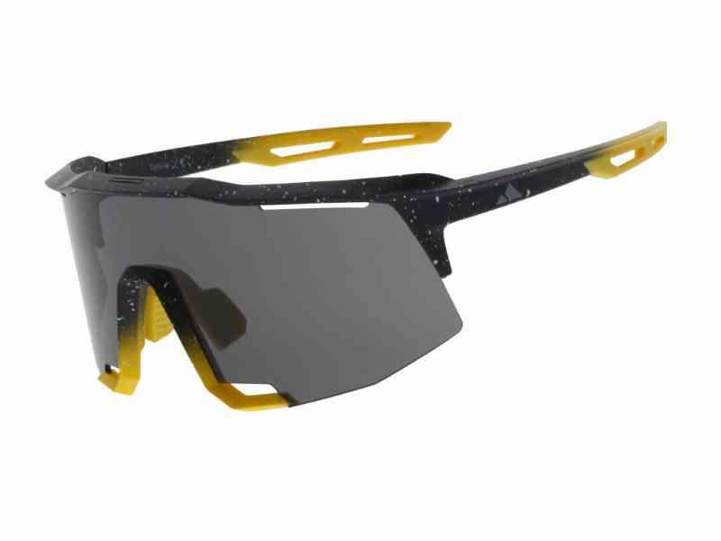 Ongear Hautacam Cykelbrille - Røget Linse, Mat Sort/Gul