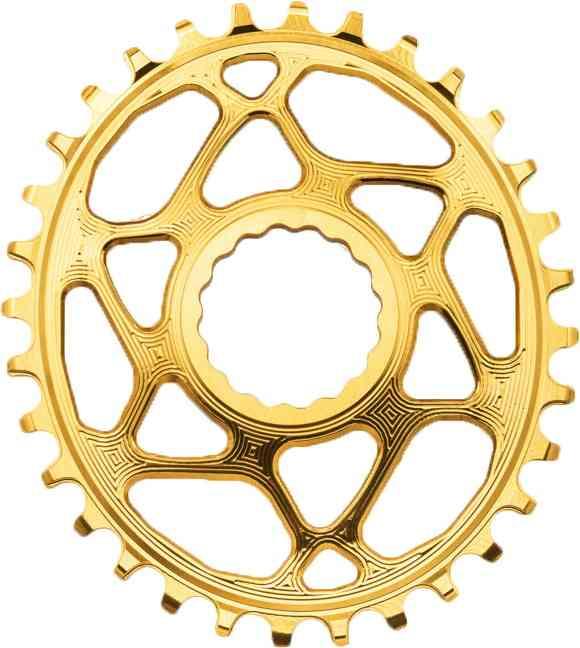 AbsoluteBlack 26T Kædetræk Oval - Gul