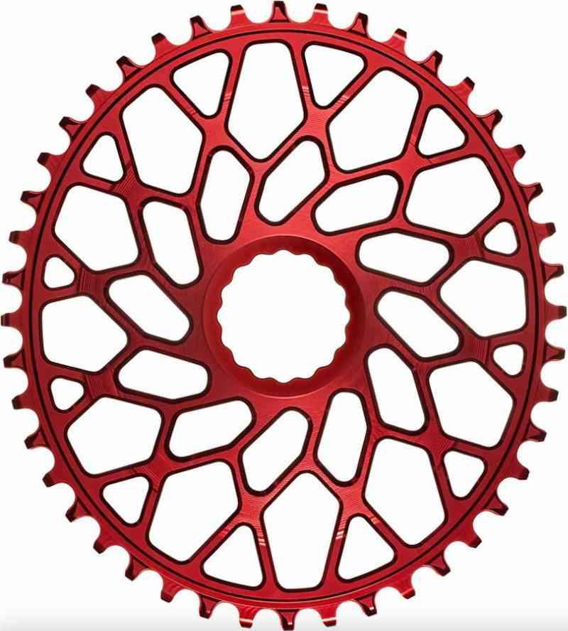 AbsoluteBlack 46T Kædehjul til Singlespeed Oval - Rød