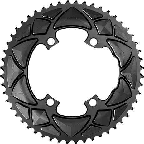 AbsoluteBlack Chainring 50T Ø110 mm  - Outer (2x10/11) (Shimano Asymmetric) - Sort