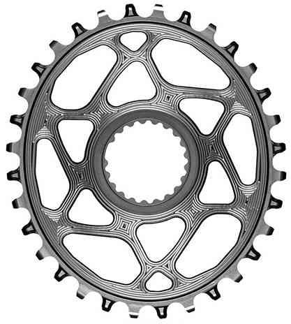 AbsoluteBlack Kædehjul 32T Oval - Singlespeed - Grå