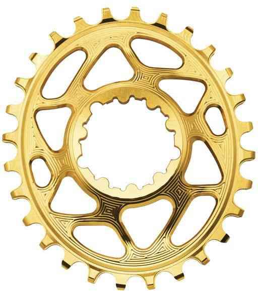 AbsoluteBlack Kædehjul 36T Oval - Shimano - Guld