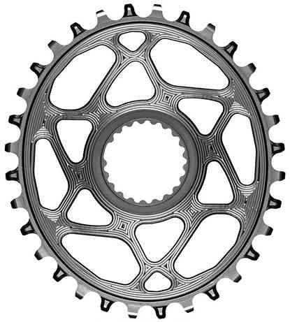 AbsoluteBlack 36T Oval Kædehjul til Singlespeed - Grå
