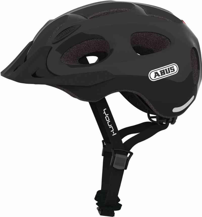 Abus Youn-I hjelm med skygge og LED - Sort