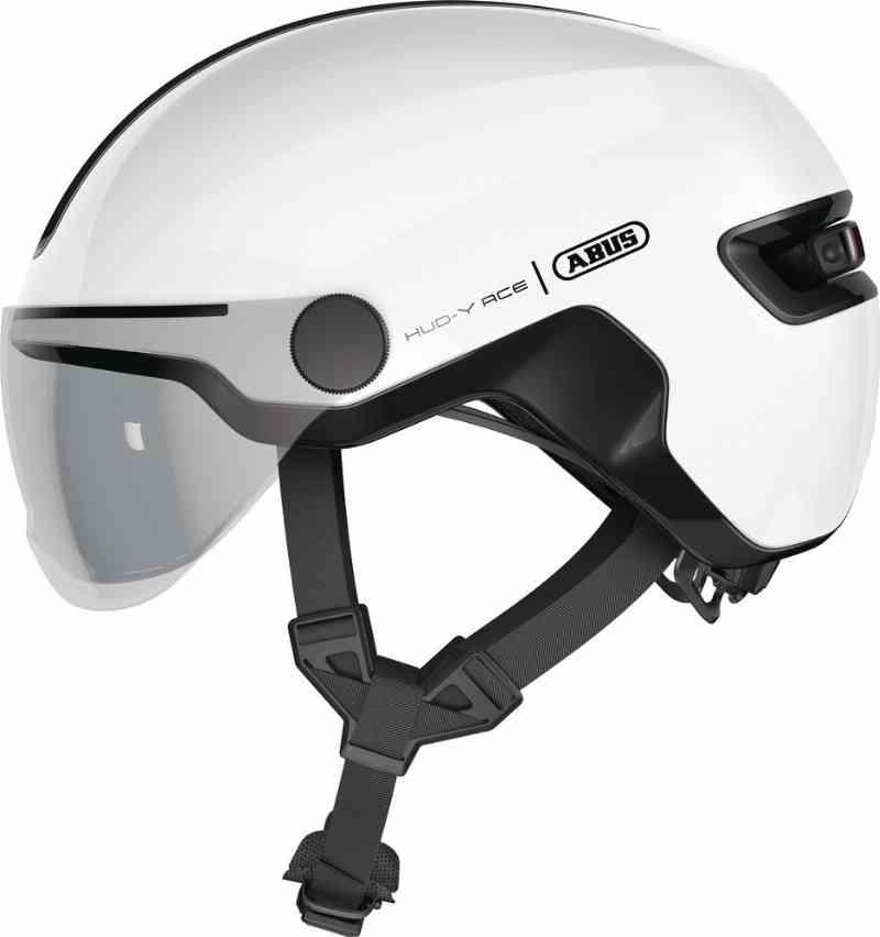 Abus Hud-Y ACE m. LED lys - Hvid (DK)