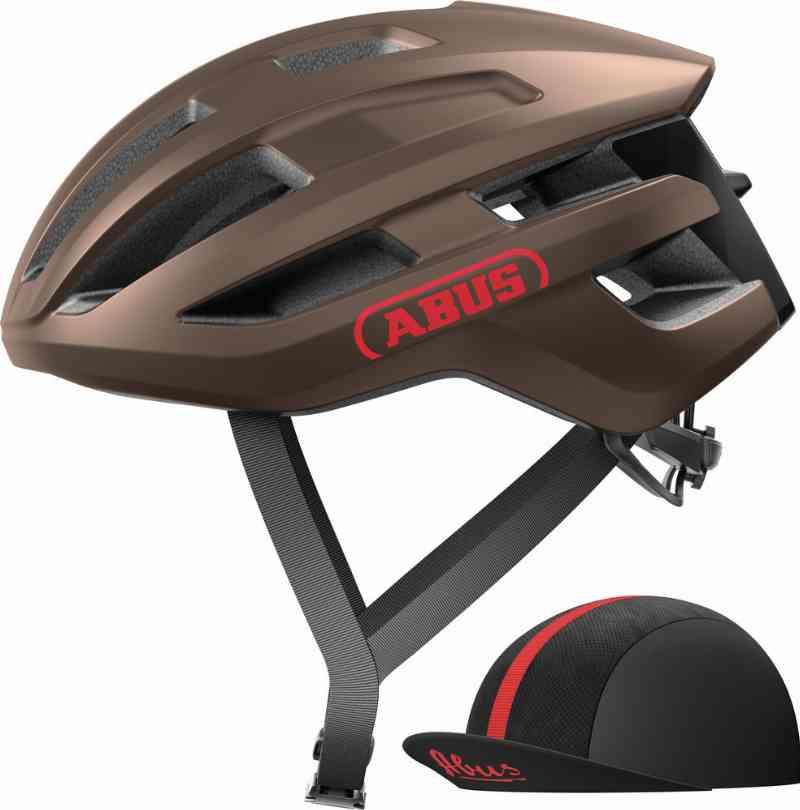 Abus PowerDome ACE med kasket - Brun (DK)