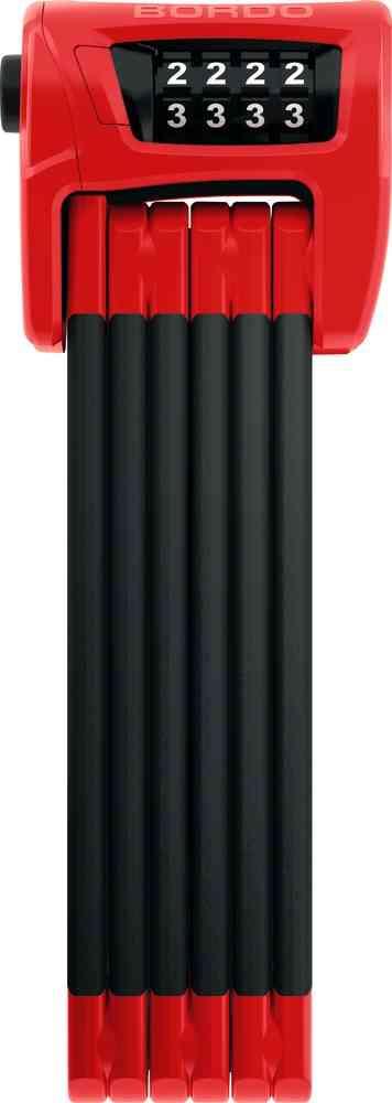 Abus Bordo 6100 Foldelås med Kombinationslås 90cm - Rød
