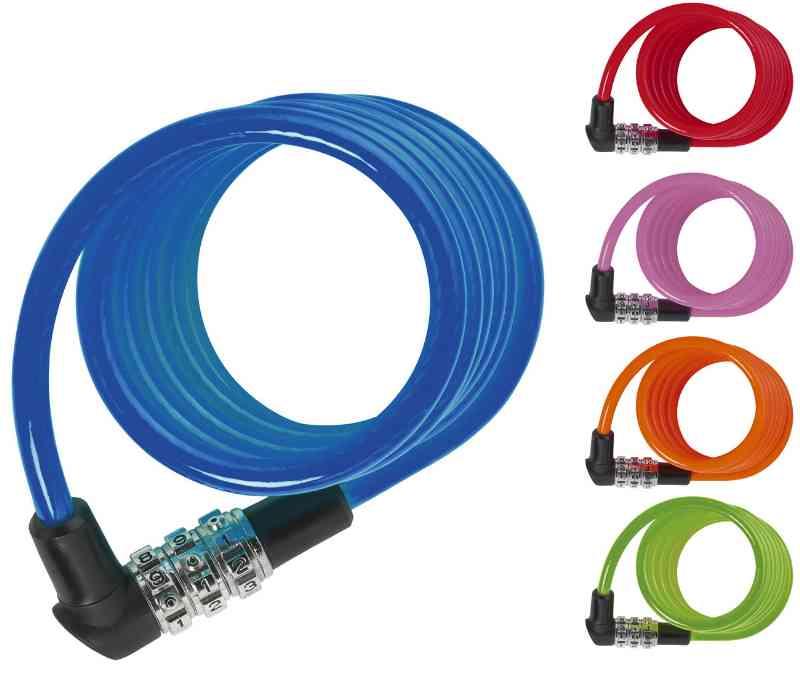 Abus Spirallås 3506 Kombi 120 cm - Assorteret
