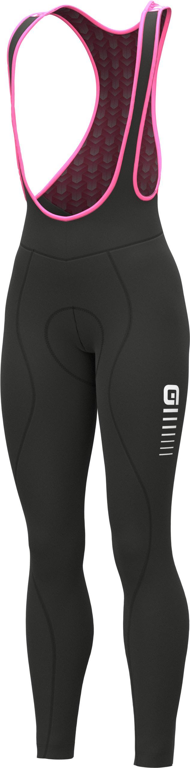 Alé Solid Essential Dame Vinter Bibshorts - Sort/Pink