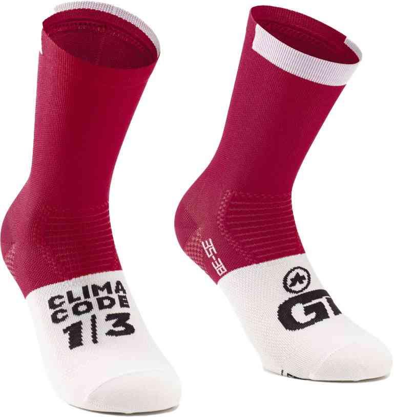 Assos GT C2 Strømper – Rød/Hvid