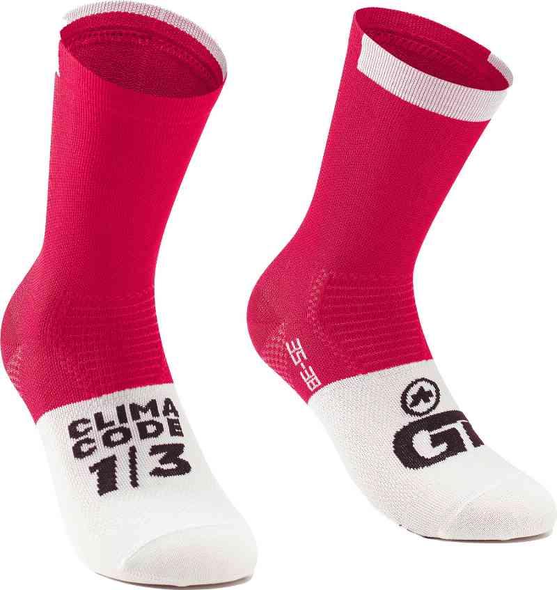Assos GT Sokker C2 - Lunar Rød - Teknisk Design