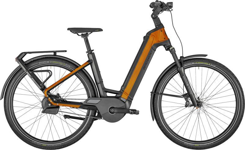Bergamont E-Ville Pro Belt Premium 2022 - Sort/Orange