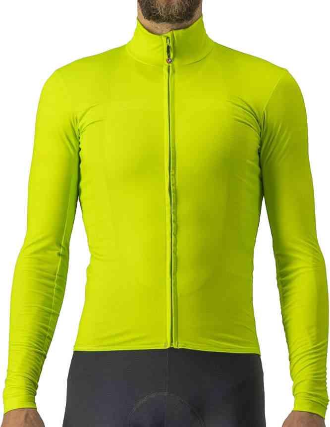 Castelli PRO THERMAL MID LS JERSEY - Gul Langærmet