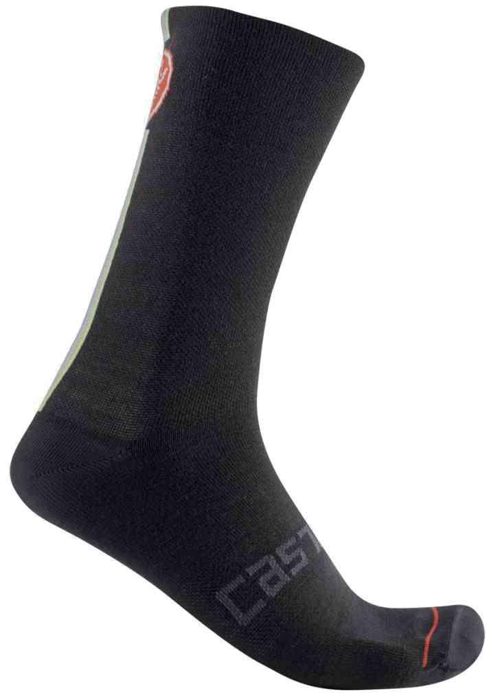 Castelli RACING STRIPE 18 STRØMPE - Sort