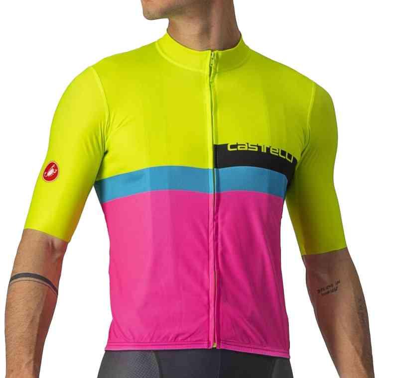Castelli A BLOCCO JERSEY – Gul og Lyserød