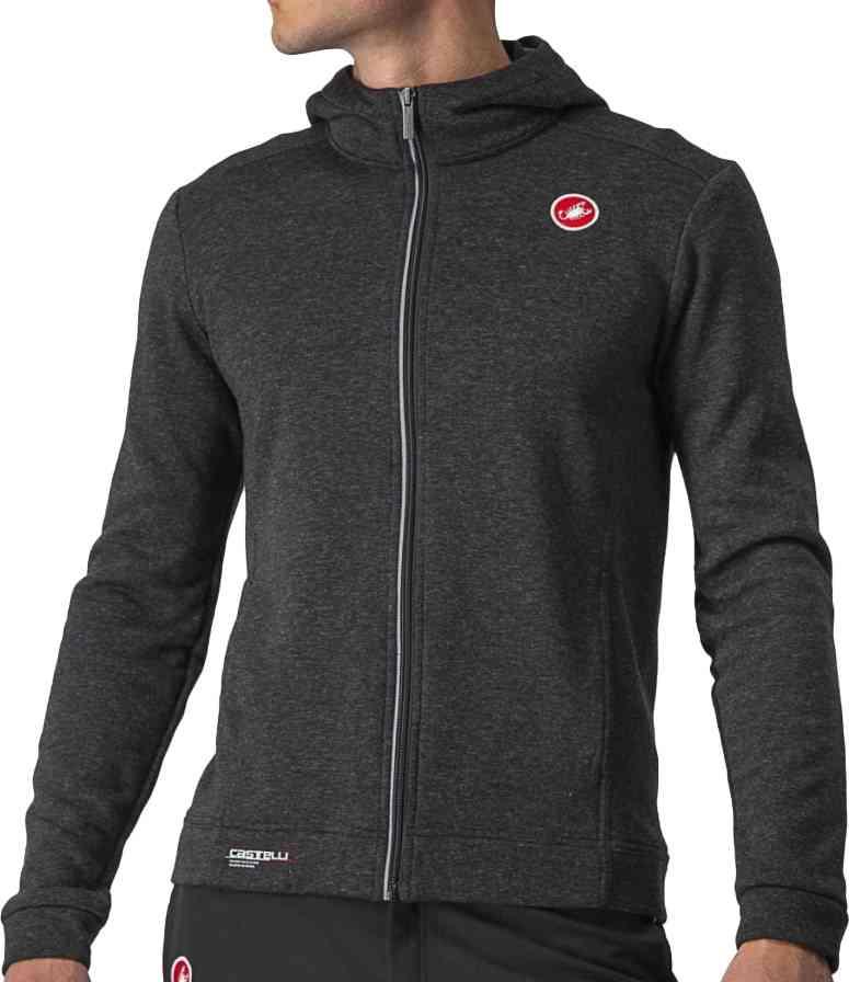 Castelli Milano Fleece Sweatshirt med Lynlås - Grå