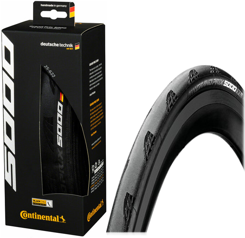 Continental Grand Prix 5000 Tubeless Racerdæk - Sort