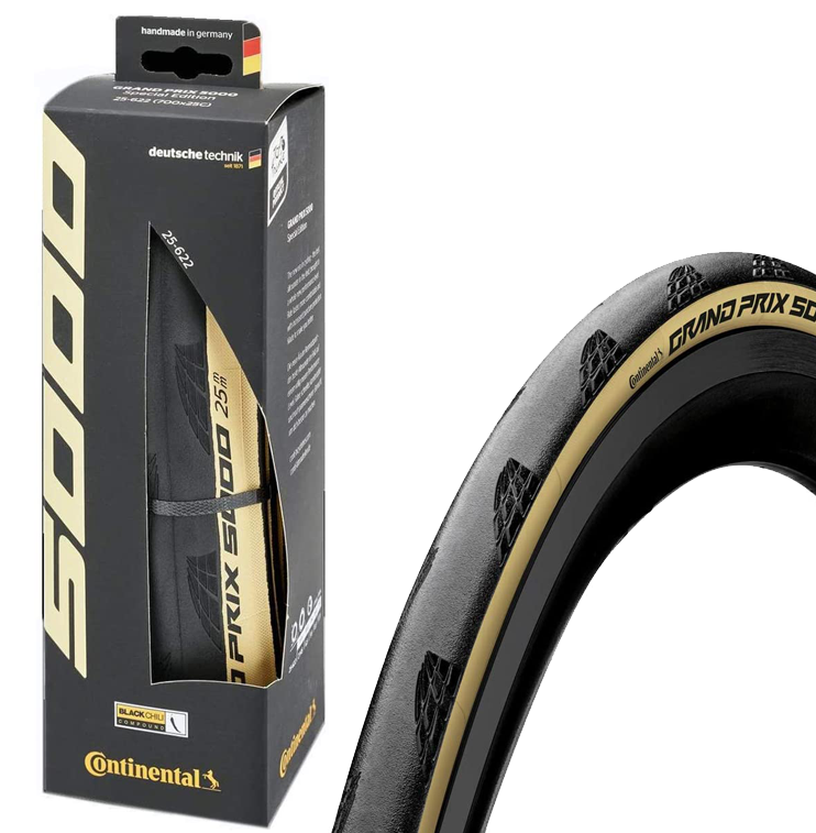 Continental Grand Prix 5000 Foldedæk 700x25c/28c - Brun