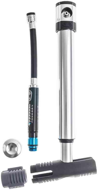 CrankBrothers Mini Pumpe med Gauge og CO2 - Sølv