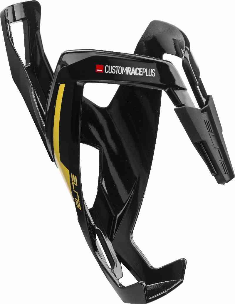 Elite Flaskeholder CustomRace+ - Sort og Glansfuld Gul