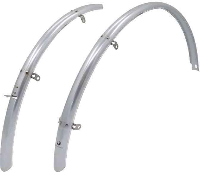 Cykel Skærmsæt 700x38-45mm – Aluminium Mat Sølv