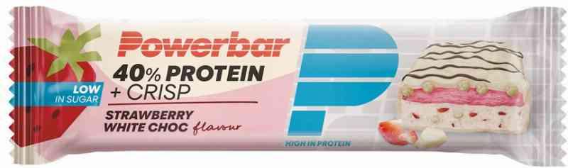 PowerBar 40% Protein Crisp Bar Jordbær & Hvid Chokolade - 40g