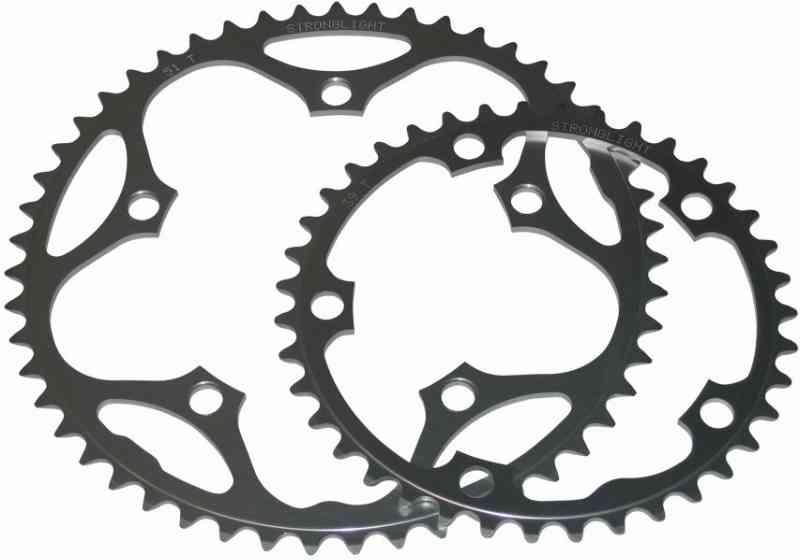 Stronglight Chainring 42T 9/10V Bcd 110/130mm - Sort