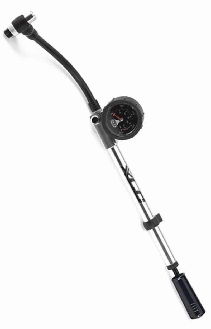 XLC Forgaffelpumpe HighAir Pro - 28 bar/400 psi, Sølv/Sort