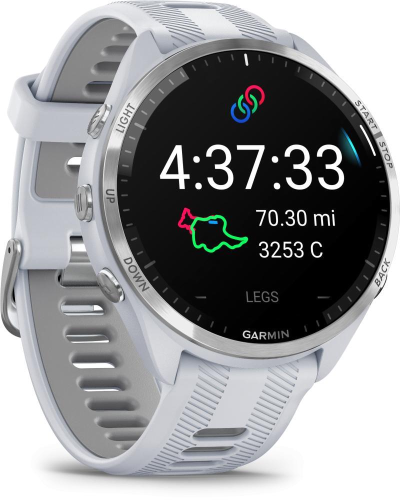 Garmin Forerunner 965 - Titanium - Hvid/Pudder