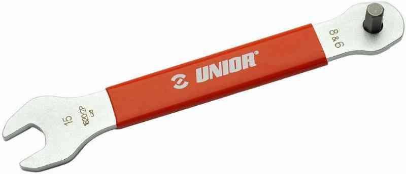 Unior 3i1 Pedalnøgle med Unbrako og Fastnøgle