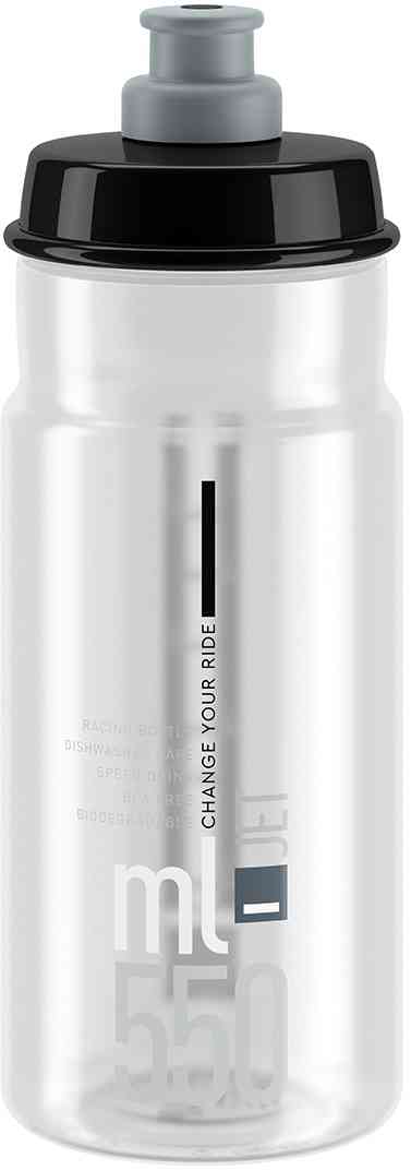 Elite JET Vandflaske - 550ml - Klar/Sort