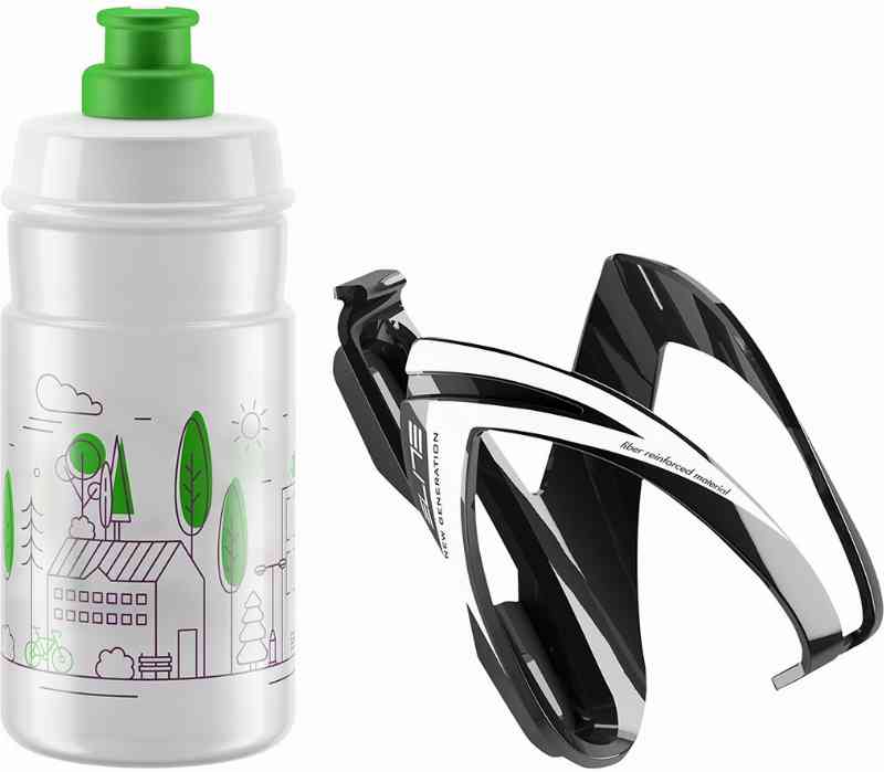 Elite Kit CEO Sort Blank + JET Drikkeflaske 350ml Grøn