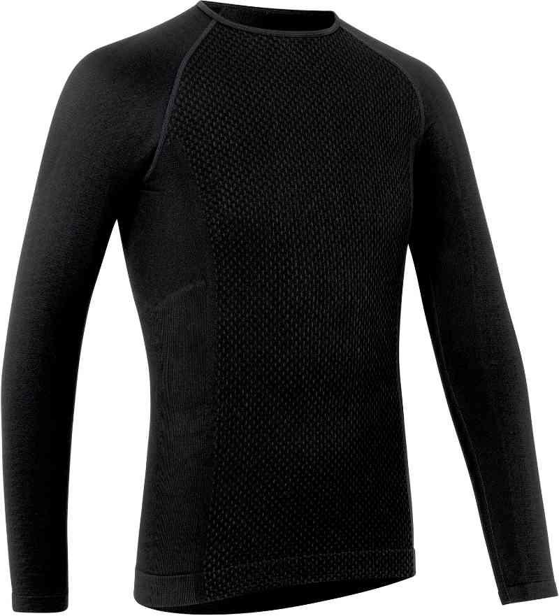 GripGrab Ekspert Sømløs Langærmet Termo T-shirt - Sort