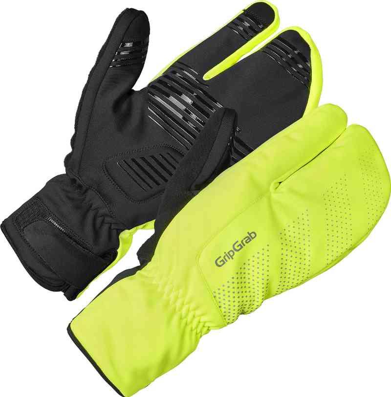 GripGrab Ride vindtætte Lobster vinterhandsker - Hi-Vis
