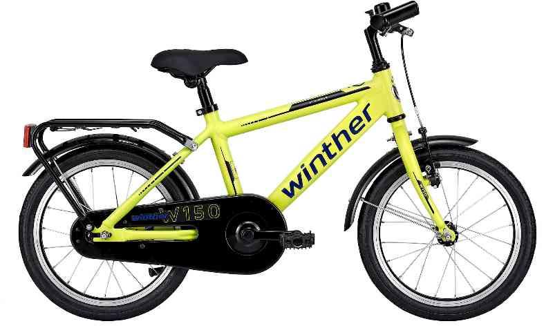 Winther 150 Dreng 16" Cykel 2023 - Gul/Grøn