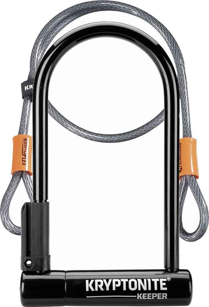 Kryptonite U-Lås med 120 cm fleksibel wire