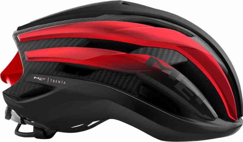 MET Trenta 3K Carbon Hjelm - Sort/Rød