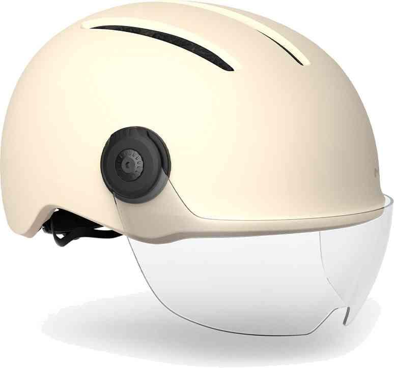 MET Vibe On MIPS Hjelm m. LED - Vanilla Ice/Matt