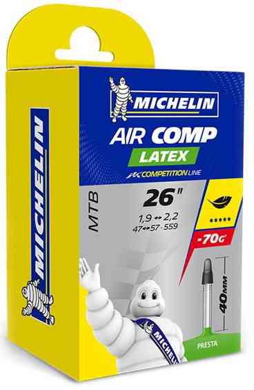 Michelin Aircomp Latex Slange 26"x1.9/2.2 Presta 40mm
