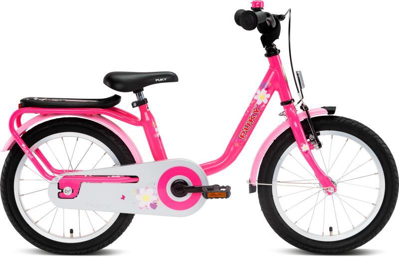 PUKY Stål 16" - Lyserød Cykel