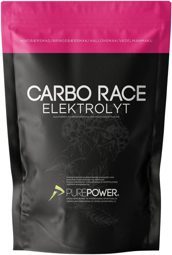 Purepower Carbo Race Elektrolyt Hindbær - 1 kg