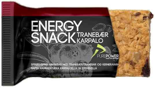 Purepower Energi Snack Tranebær - 60g