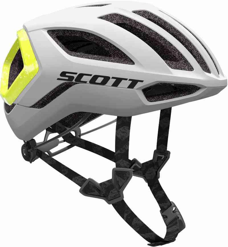 Scott Centric PLUS (MIPS) Hjelm - Regnbue Hvid/Gul