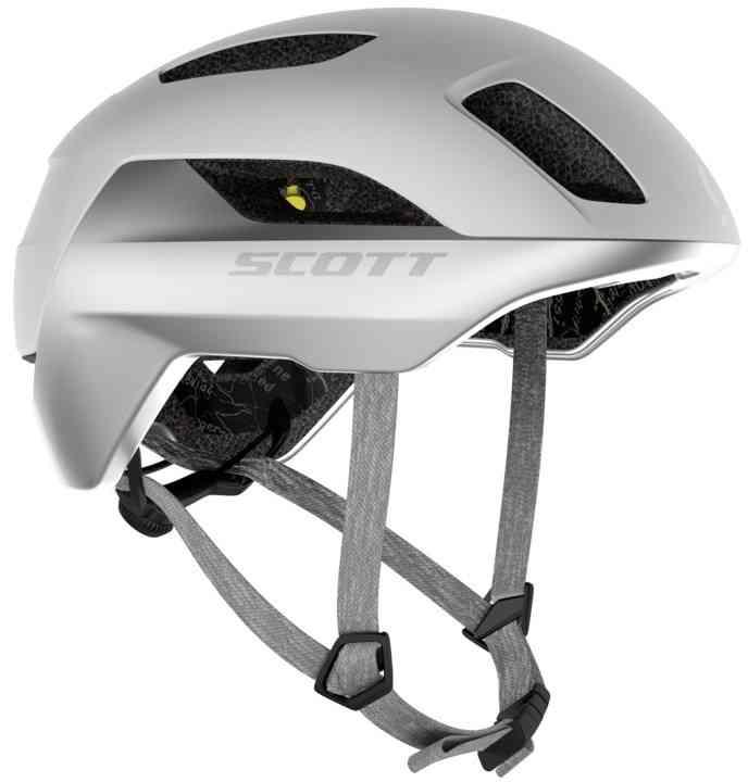Scott La Mokka Plus (MIPS) Hjelm med LED - Sølv