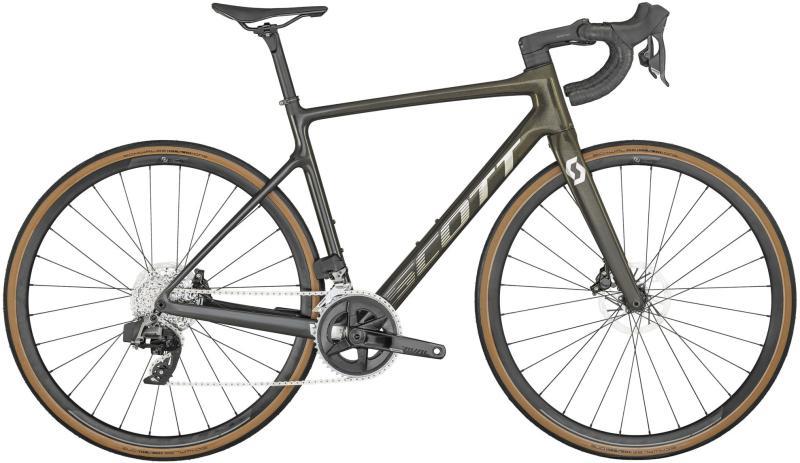 Scott Addict 10 2024 - Grå/Gul Racercykel på tilbud!