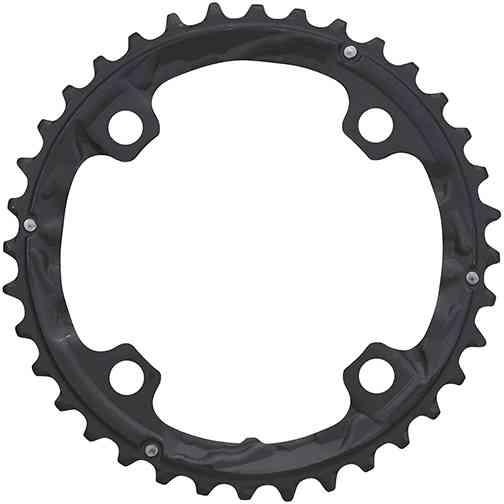 Shimano Klinge FC-T781 - 104mm 10 Speed 36T - Sort