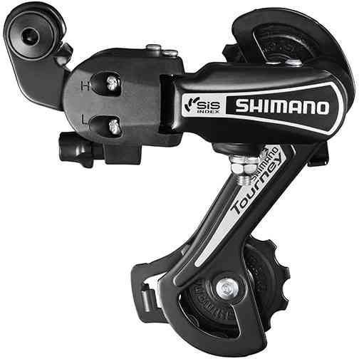 Shimano 6 Gear Bagskifter GS - RD-TY21 Tourney - Sort