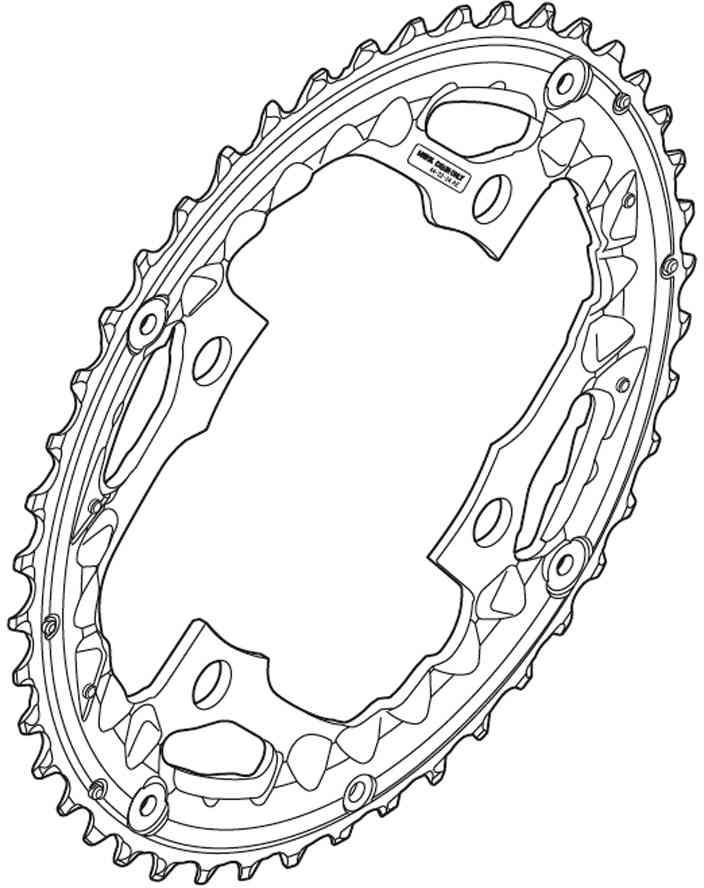 Shimano 44T Klinge FC-T521 104mm Sort 10-gears