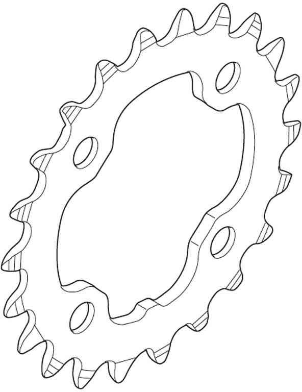 Shimano 22T Klinge FC-M782/672 64mm - Sort