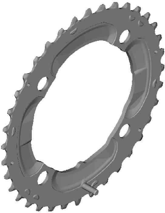 Shimano 38T Klinge AZ FC-M617 til 10 gear